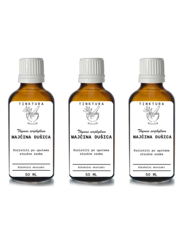 Tinktura od majčine dušice /Thymus serphyllum/ 50 ml - 3 komada