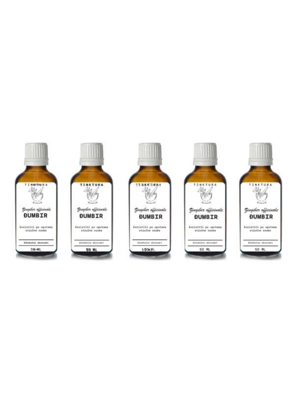 Tinktura od đumbira /Zingiber officinale/ 50 ml - 5 komada