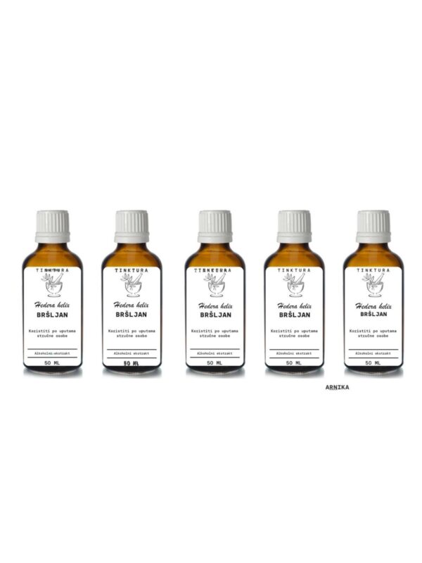 Tinktura od bršljana /Hedera helix/ 50 ml- 5 komada