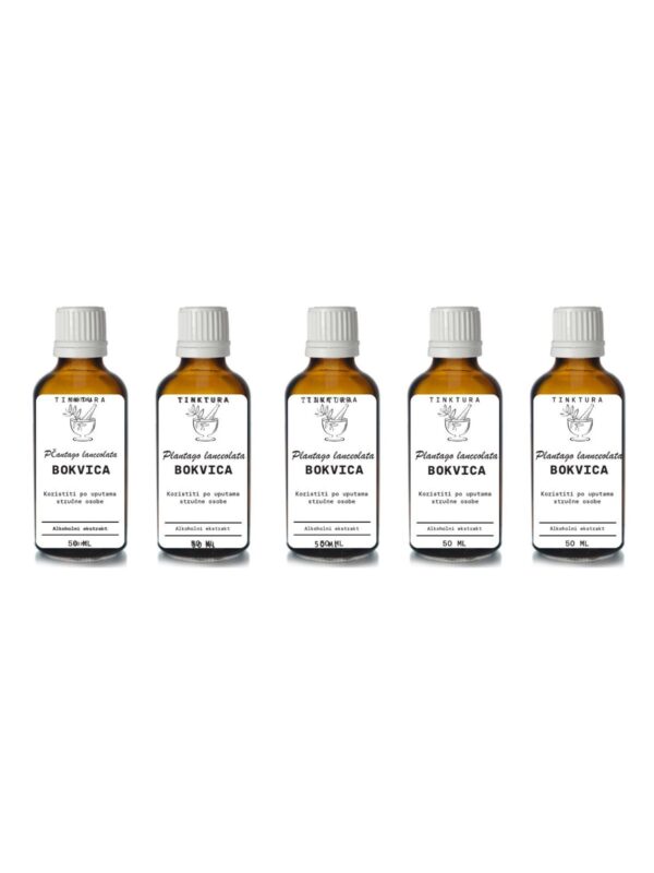 Tinktura od bokvice /Plantago lanceolata/ 50 ml - 5 komada