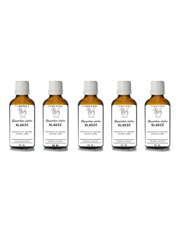 Tinktura od sladića /Glycyrrhiza glabra/ 50 ml - 5 komada